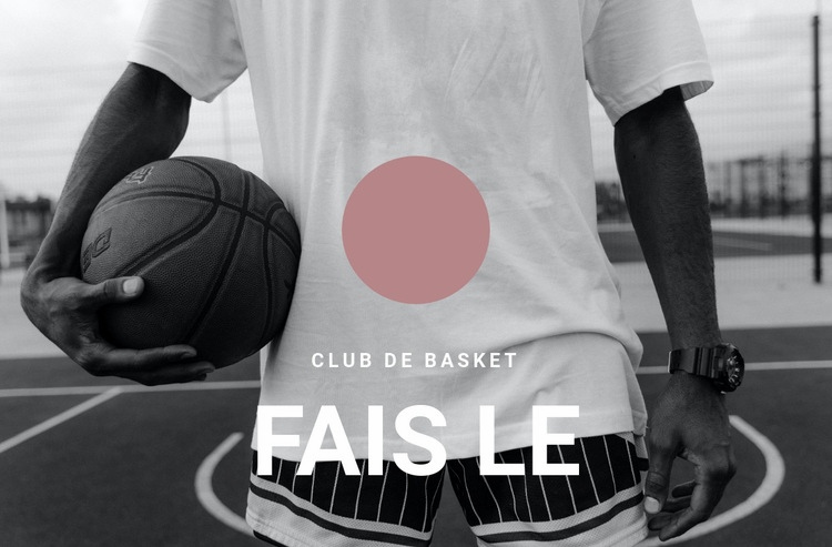 Club de basket Modèle d'une page