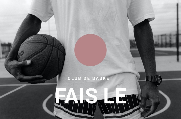 Club de basket Page de destination