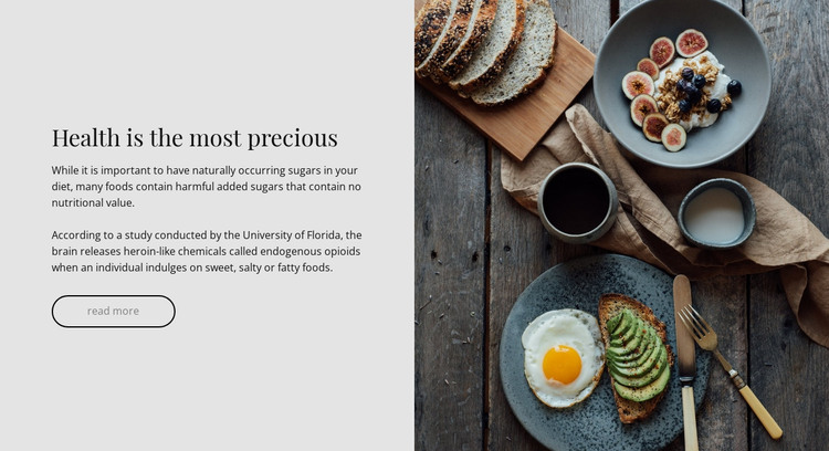 Healthy and yummy HTML Template