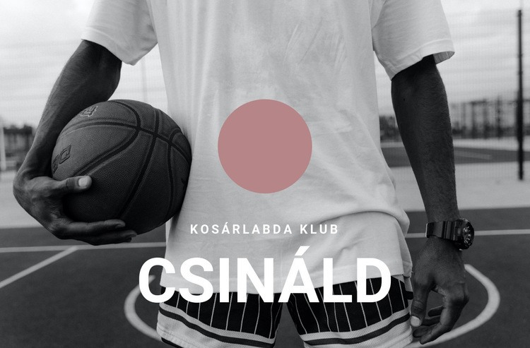 Kosárlabda klub Weboldal tervezés