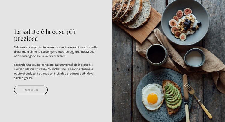 Sano e buonissimo Modelli di Website Builder