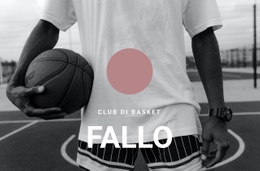 Modello Multiuso Di Una Pagina Per Club Di Basket