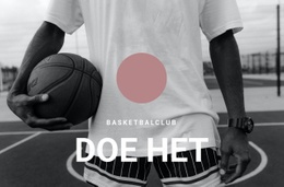 Basketbalclub - Sjabloon Voor Één Pagina