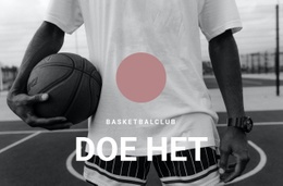 Multifunctioneel Sjabloon Van Één Pagina Voor Basketbalclub