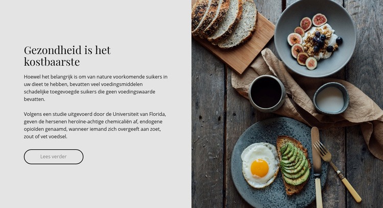 Gezond en lekker Website Builder-sjablonen