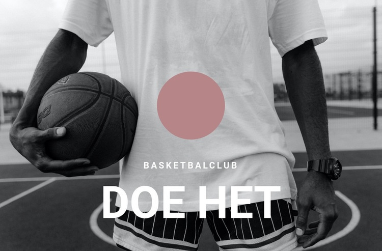 Basketbalclub Website Builder-sjablonen