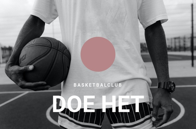 Basketbalclub Website mockup