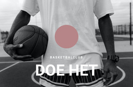 Aangepaste Lettertypen, Kleuren En Afbeeldingen Voor Basketbalclub