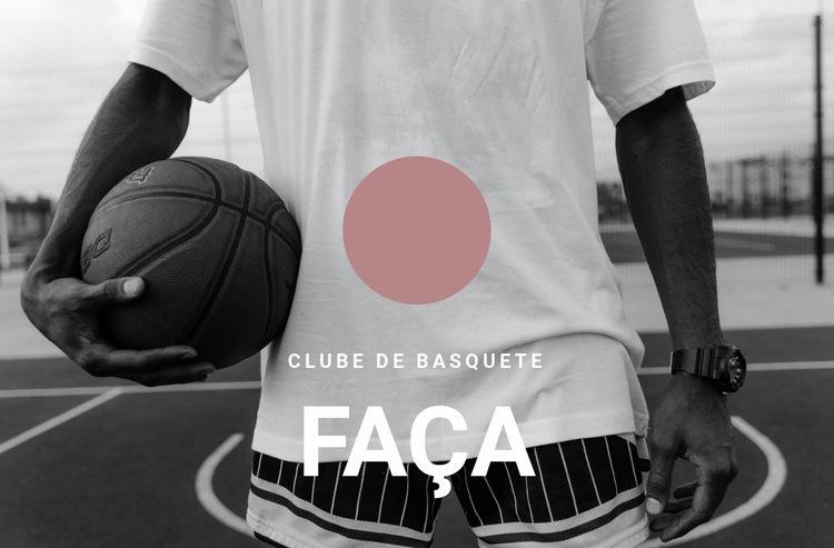 Clube de basquete Maquete do site