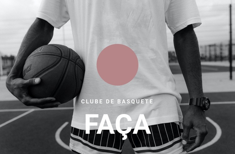 Clube de basquete Modelo de uma página