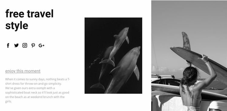 You and the ocean Squarespace Template Alternative
