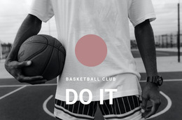 Free Website Mockup For Basketball Club