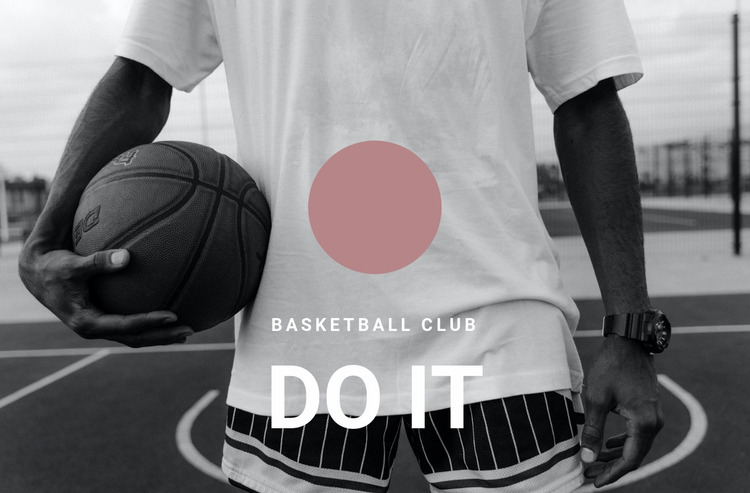 Basketball club Website Mockup
