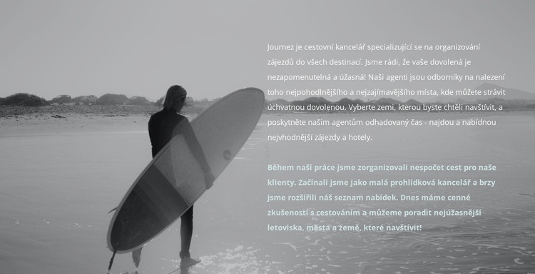 Surfovací tábor Šablona webové stránky