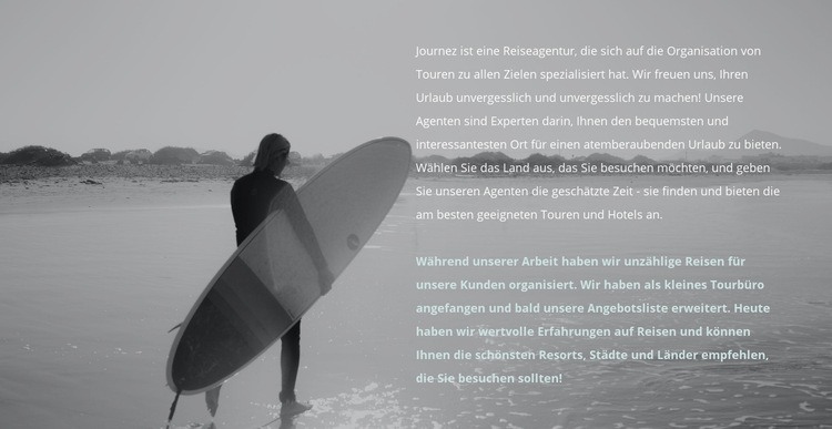 Surfcamp Landing Page