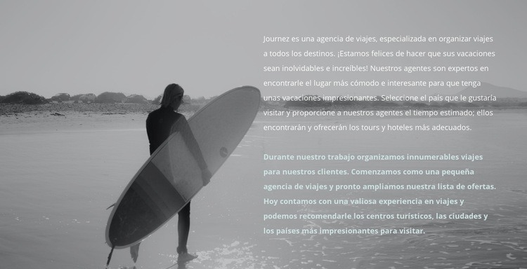 Campamento de surf Diseño de páginas web