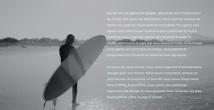 Camp de surf Conception de site Web