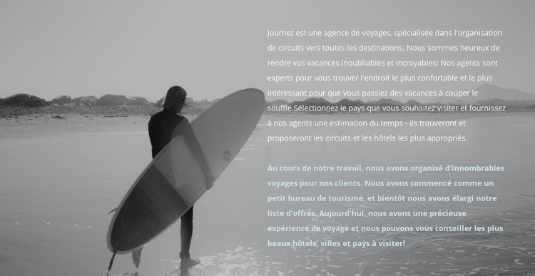 Camp de surf Modèle de site Web