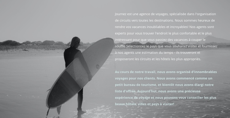 Camp de surf Modèle d'une page