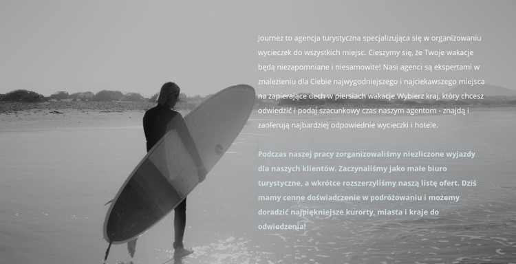 Obóz surfingowy Projekt strony internetowej