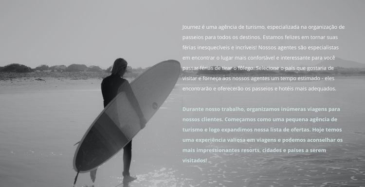 Acampamento de surf Construtor de sites HTML