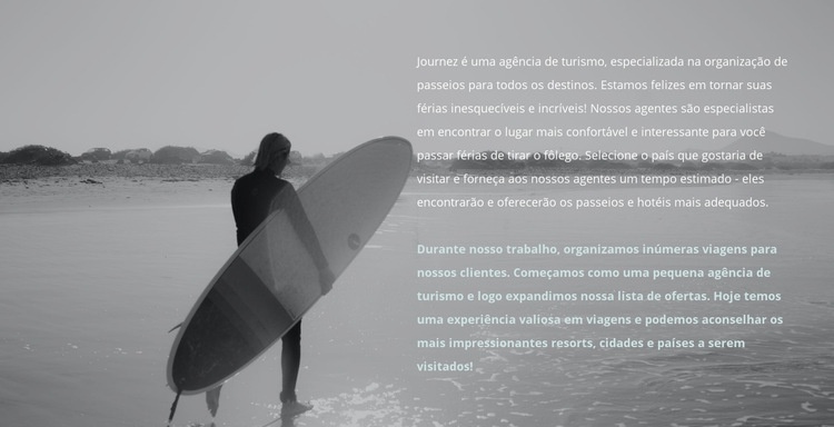 Acampamento de surf Design do site