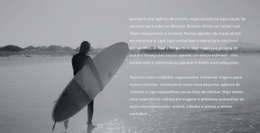 Modelo Incrível De Uma Página Para Acampamento De Surf