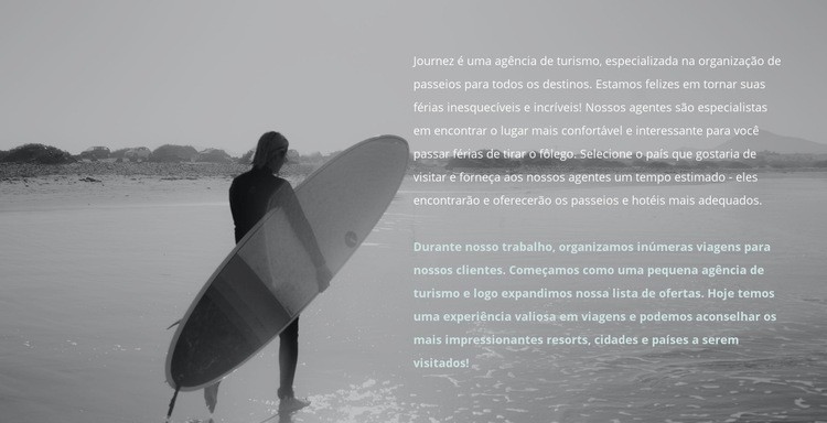 Acampamento de surf Modelo de uma página