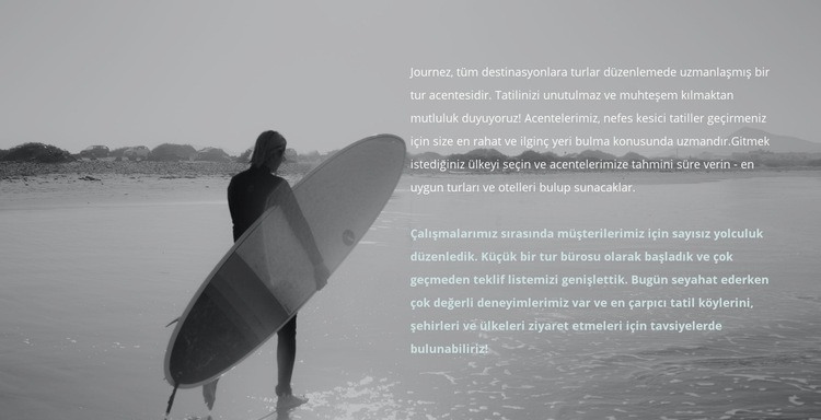 Sörf kampı Web sitesi tasarımı