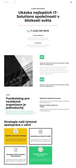 Společnost Zabývající Se Vývojem A Designem IT Bezplatná Šablona Webu CSS