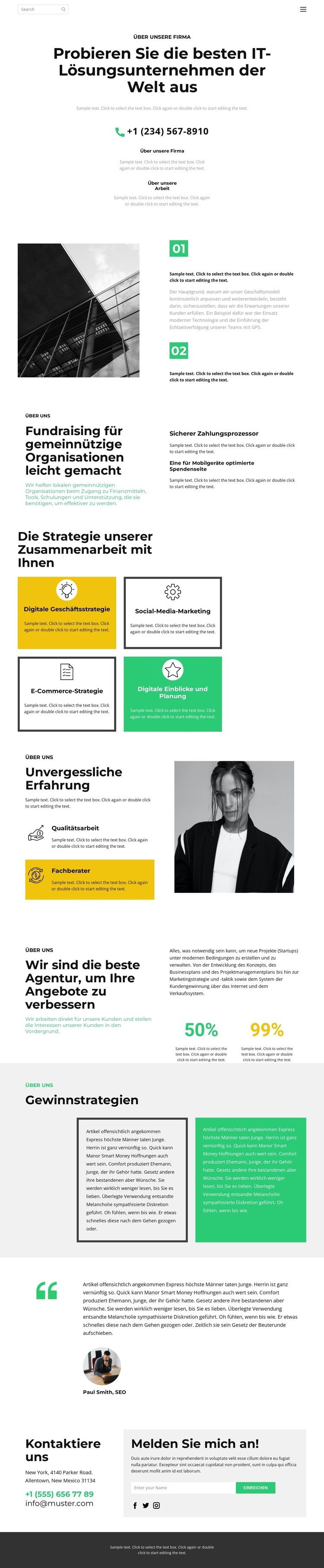 IT-Entwicklungs- und Designunternehmen Landing Page