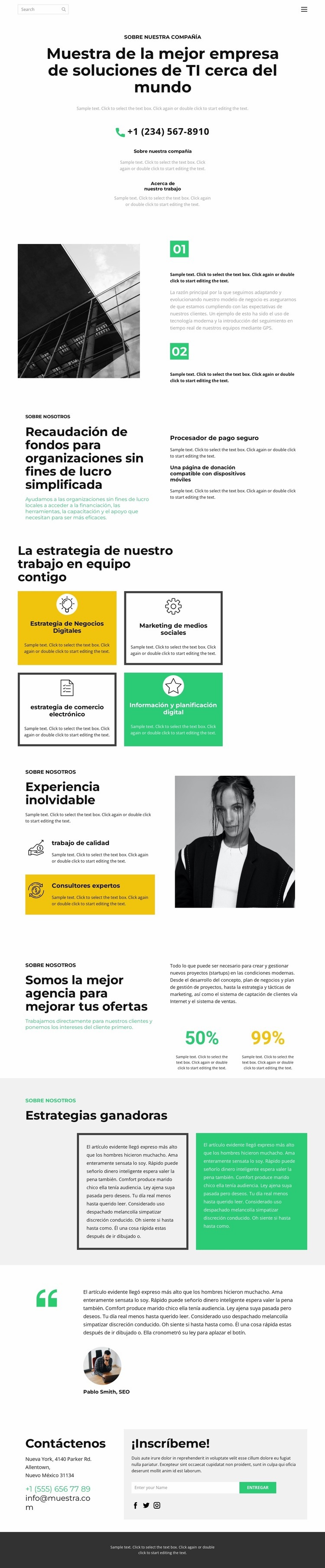 Empresa de desarrollo y diseño de TI. Plantillas de creación de sitios web