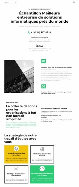 Page De Destination Du Site Web Pour Société De Développement Et De Conception Informatique