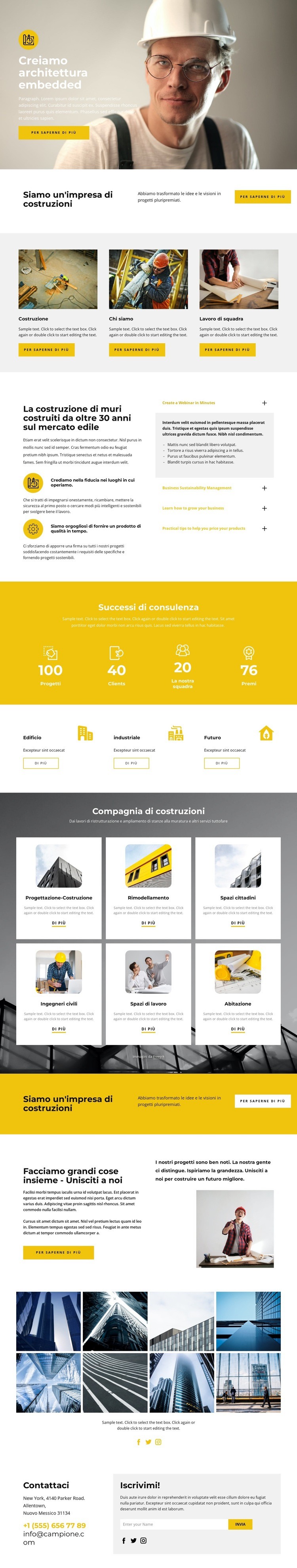 Costruiamo un chiavi in mano Modelli di Website Builder