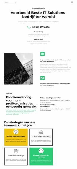 Website-Bestemmingspagina Voor IT-Ontwikkelings- En Ontwerpbedrijf