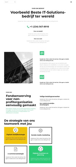 IT-Ontwikkelings- En Ontwerpbedrijf - HTML-Websitesjabloon