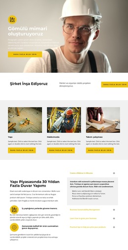 Hadi Bir Anahtar Teslimi Inşa Edelim - Web Sitesi Tasarım Şablonu