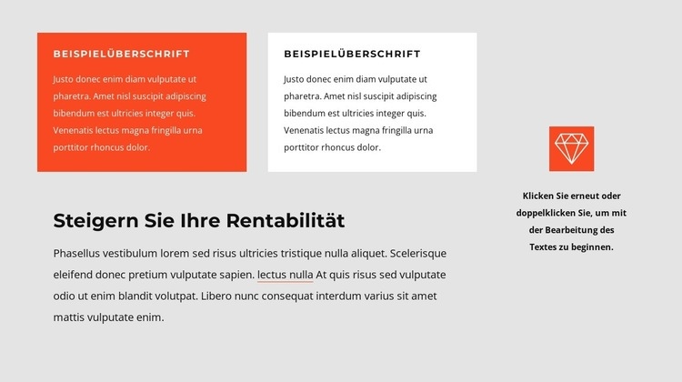 Steigern Sie Ihre Rentabilität Eine Seitenvorlage