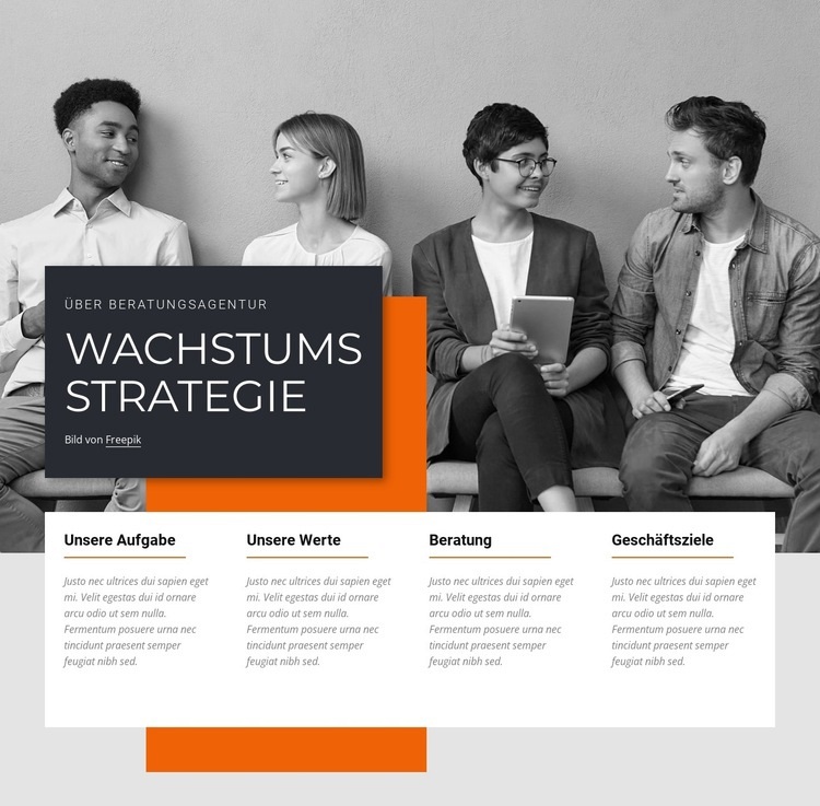Wachstumsstrategien Website design
