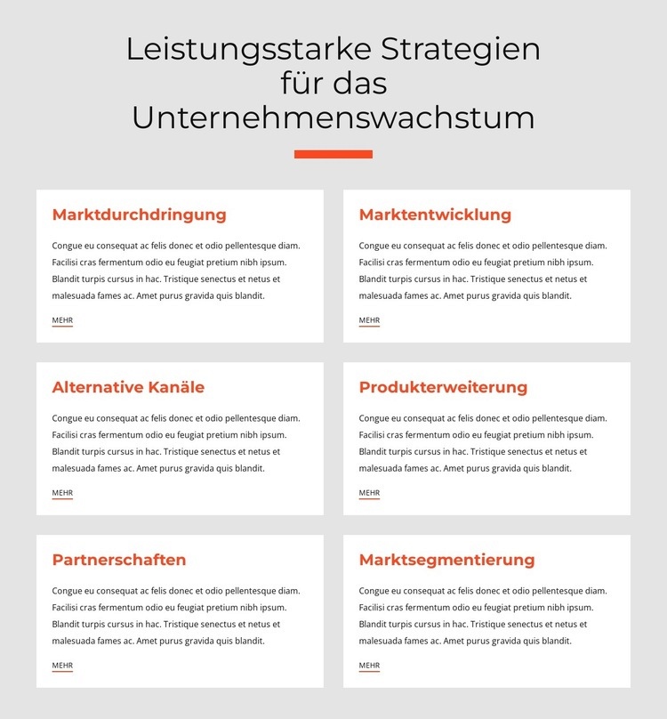 Leistungsstarke Geschäftsstrategien Website-Modell