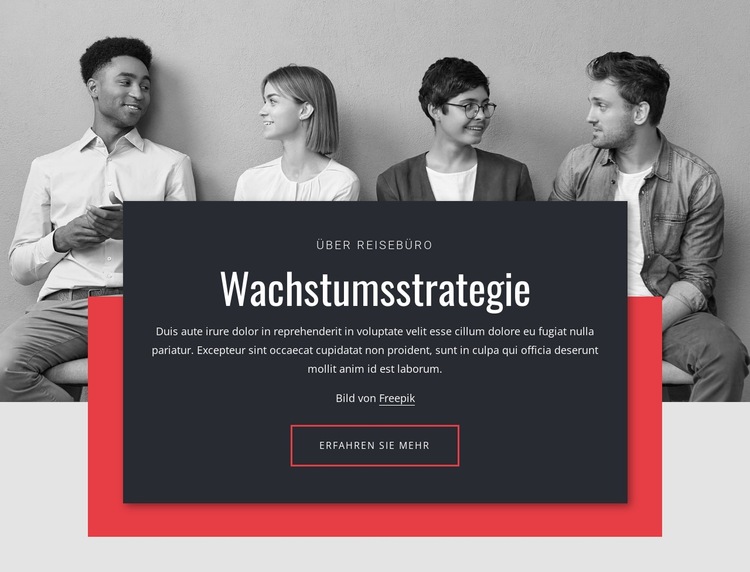 Wachstumsstrategien in der Wirtschaft Website-Vorlage