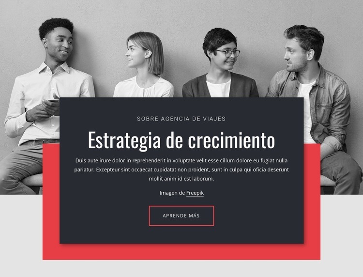 Estrategias de crecimiento en los negocios. Plantillas de creación de sitios web