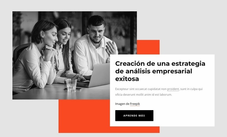 Estrategia exitosa de análisis de negocios Maqueta de sitio web