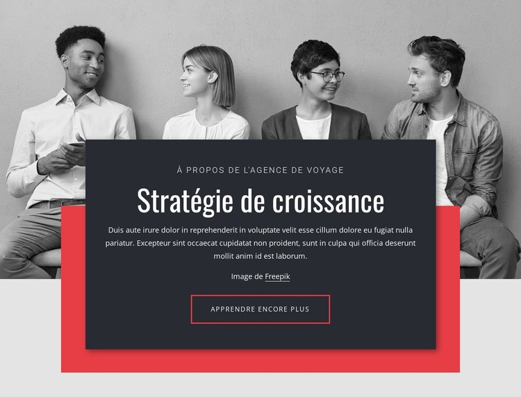 Stratégies de croissance en entreprise Modèle de site Web