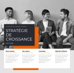 Superbe Modèle D'Une Page Pour Stratégies De Croissance