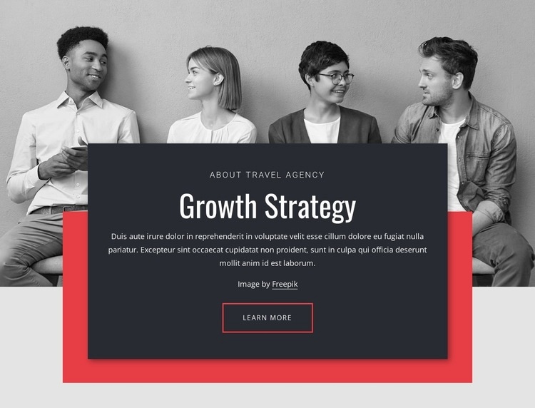 Growth strategies in business Homepage Design