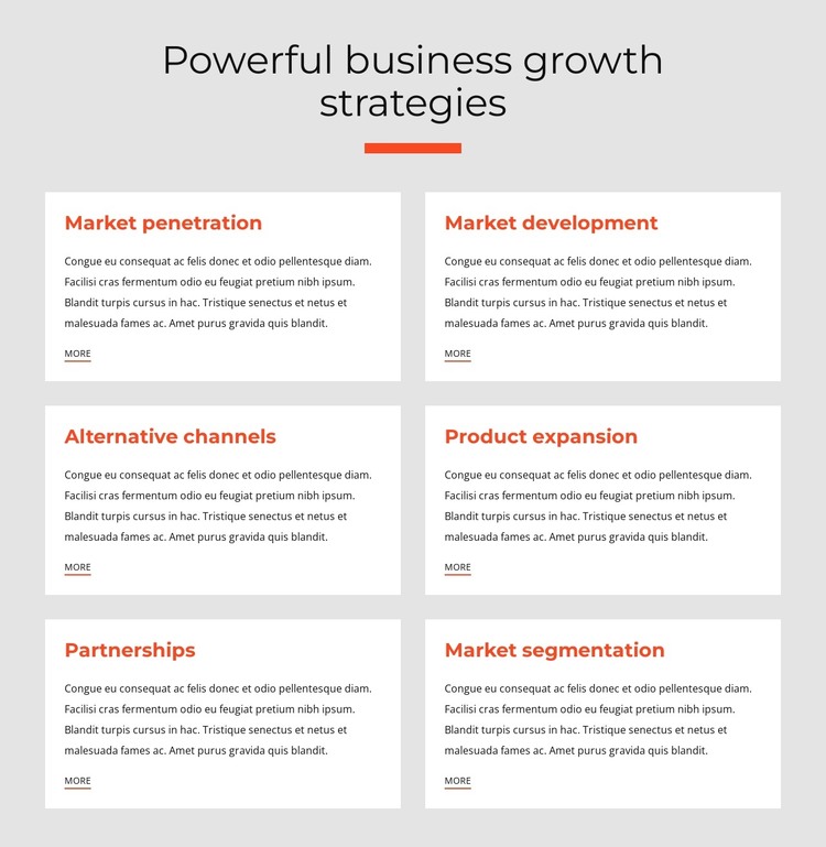 Powerful business strategies HTML Template