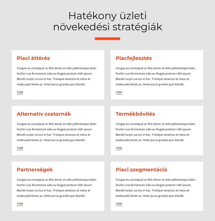 Hatékony üzleti stratégiák HTML Sablon