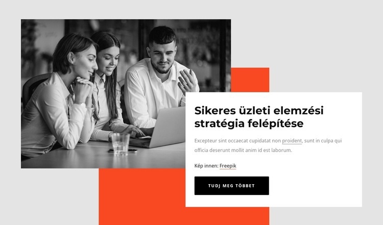 Sikeres üzleti elemzési stratégia HTML Sablon