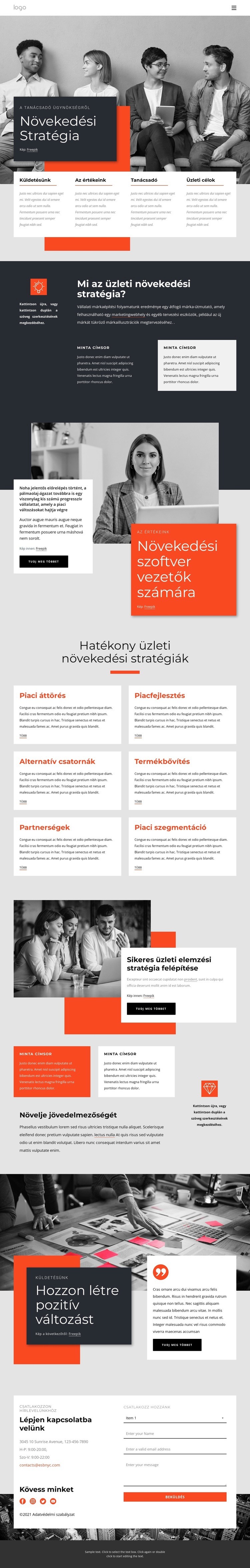 Növekedési stratégiai tanácsadók WordPress Téma